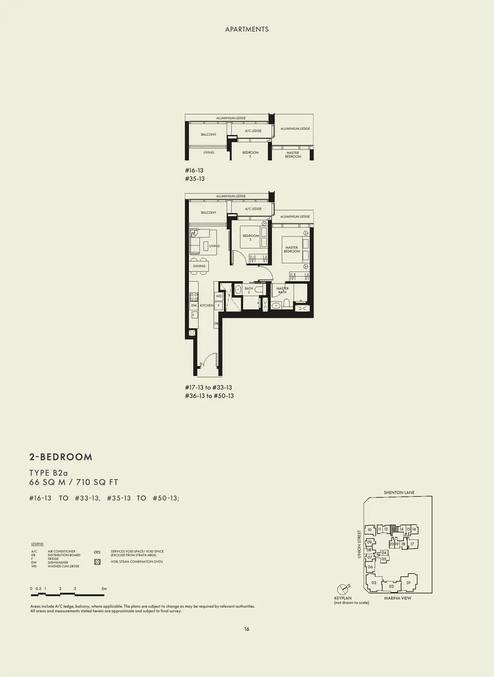 W Residences Marina View floor plan - 2 Bedroom - brochure page 16